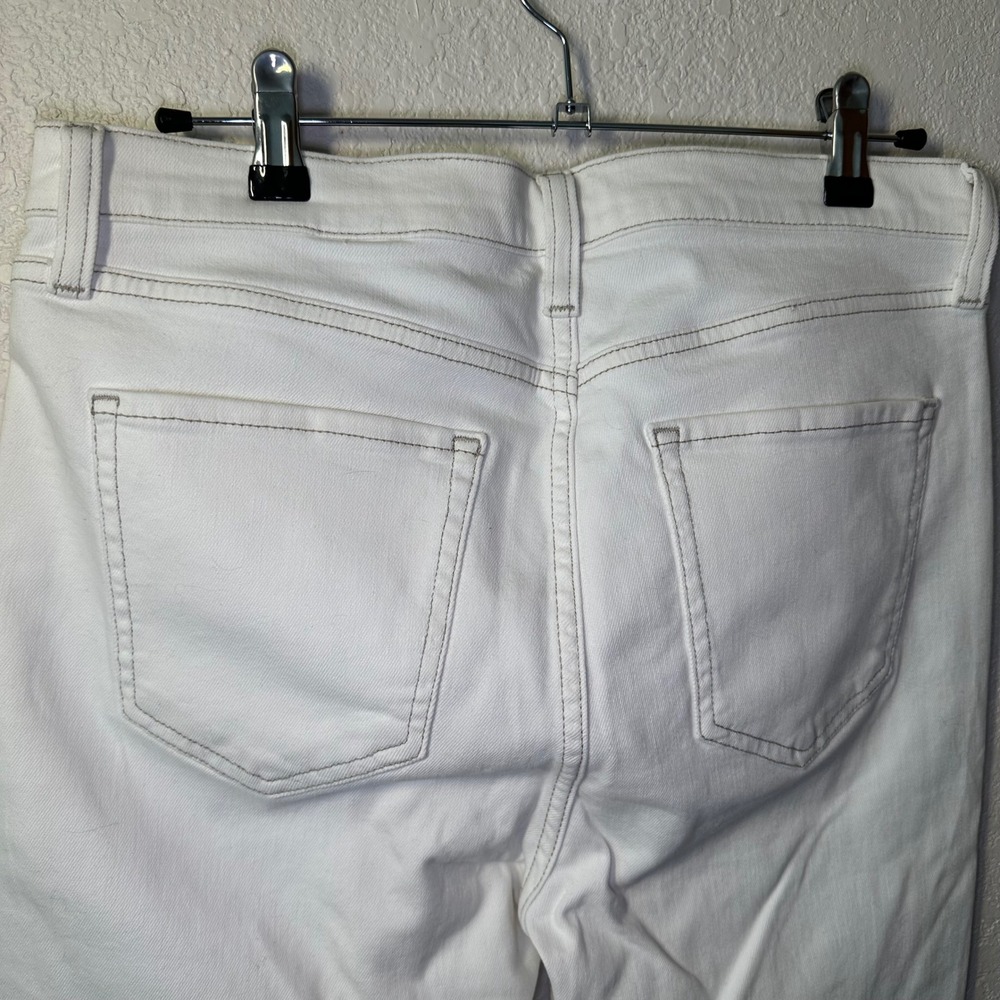 Banana Republic High Rise Skinny Jeans White Denim Button Fly‎ Petite Size 31 - Picture 6 of 8